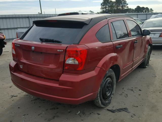 1B3HB48B57D353932 - 2007 DODGE CALIBER SX RED photo 4