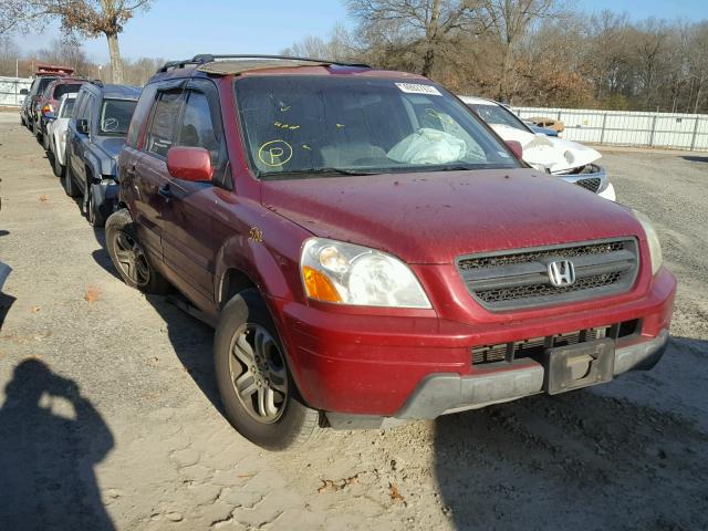 2HKYF18483H502132 - 2003 HONDA PILOT EX MAROON photo 1