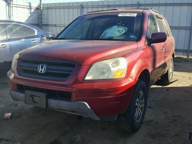 2HKYF18483H502132 - 2003 HONDA PILOT EX MAROON photo 2