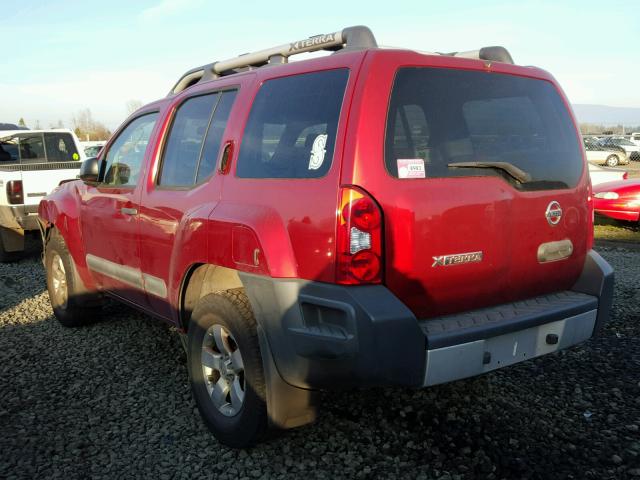 5N1AN0NW8BC510984 - 2011 NISSAN XTERRA OFF RED photo 3
