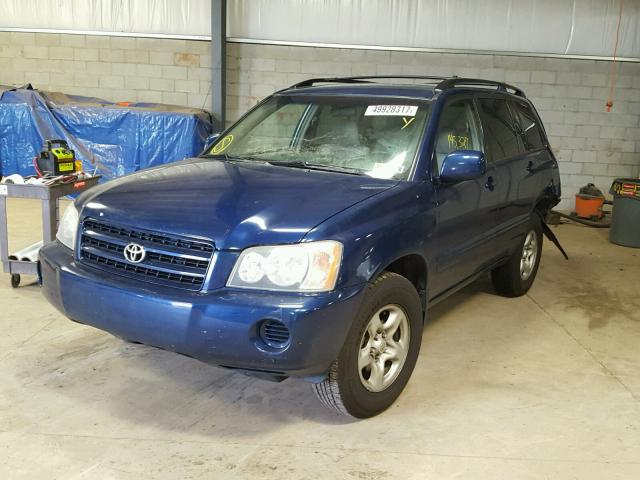 JTEGD21A730071900 - 2003 TOYOTA HIGHLANDER BLUE photo 2