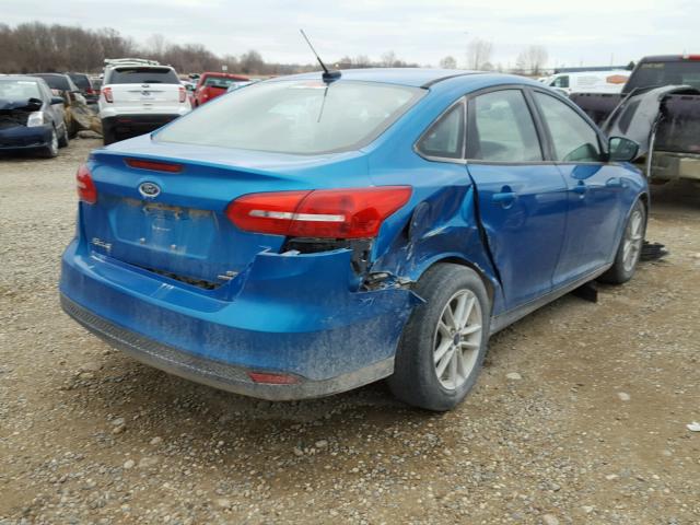 1FADP3F27FL247374 - 2015 FORD FOCUS SE BLUE photo 4