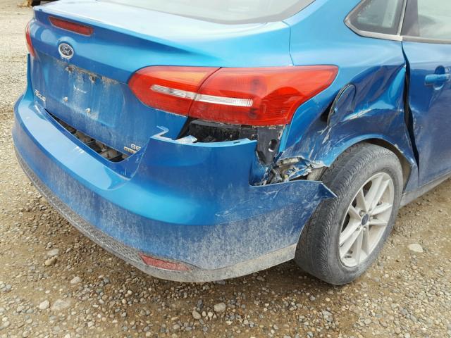 1FADP3F27FL247374 - 2015 FORD FOCUS SE BLUE photo 9