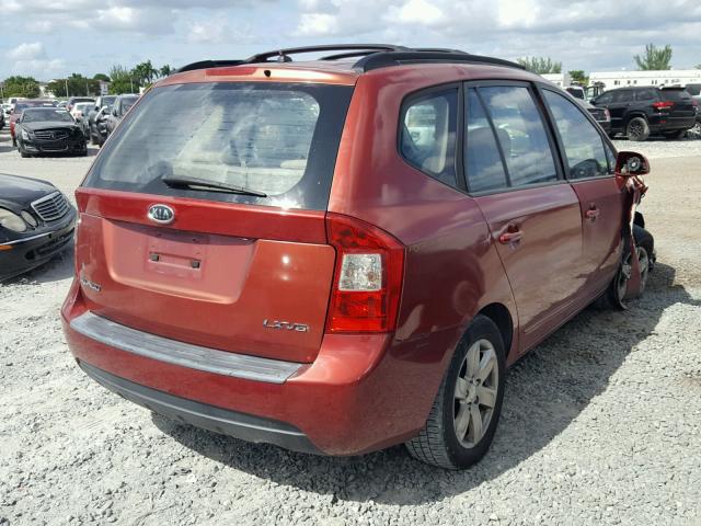 KNAFG526187128865 - 2008 KIA RONDO LX RED photo 4