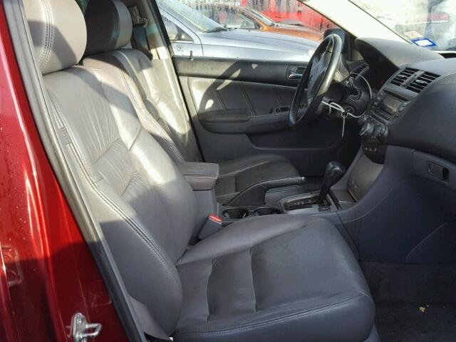 1HGCM66594A071268 - 2004 HONDA ACCORD EX RED photo 5