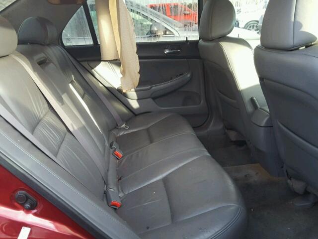 1HGCM66594A071268 - 2004 HONDA ACCORD EX RED photo 6