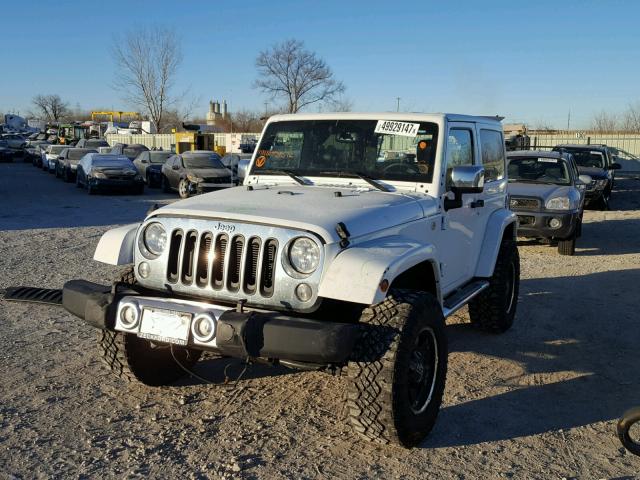 1C4AJWBGXFL635572 - 2015 JEEP WRANGLER S WHITE photo 2