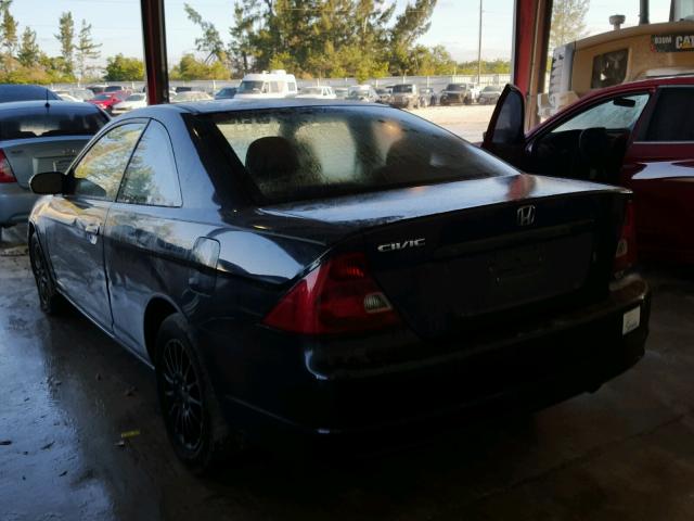 1HGEM22983L010314 - 2003 HONDA CIVIC EX შავი ფოტო 3