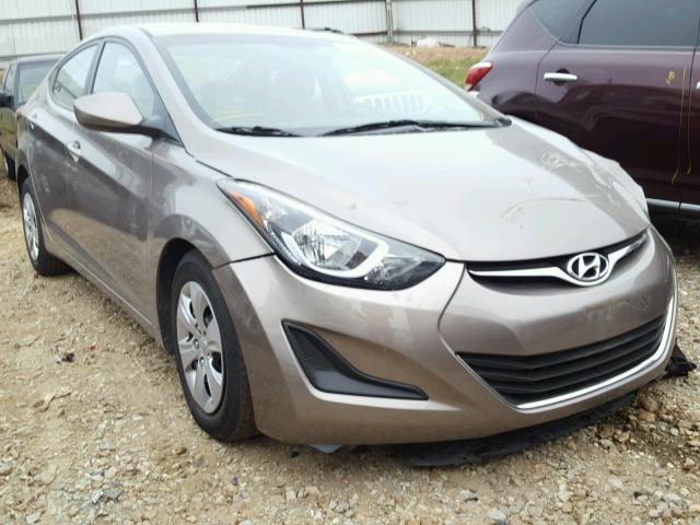 5NPDH4AEXGH743533 - 2016 HYUNDAI ELANTRA SE BROWN photo 1