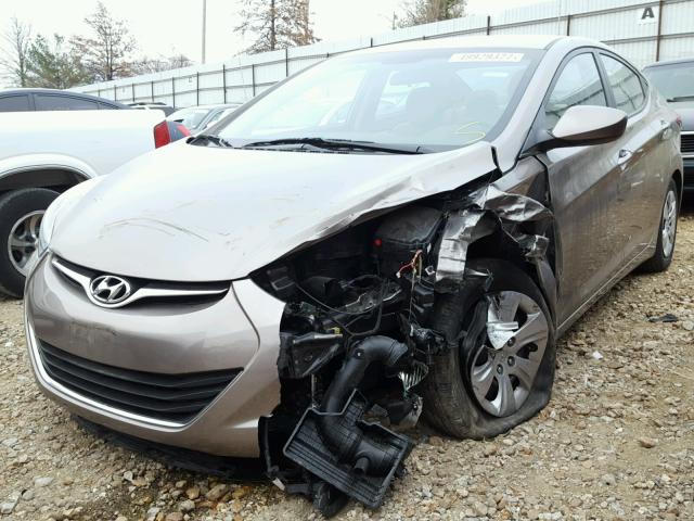 5NPDH4AEXGH743533 - 2016 HYUNDAI ELANTRA SE BROWN photo 2