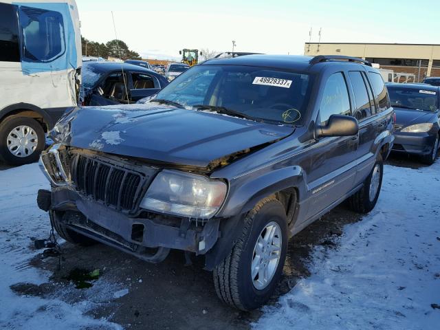 1J4GW48S23C604267 - 2003 JEEP GRAND CHER GRAY photo 2