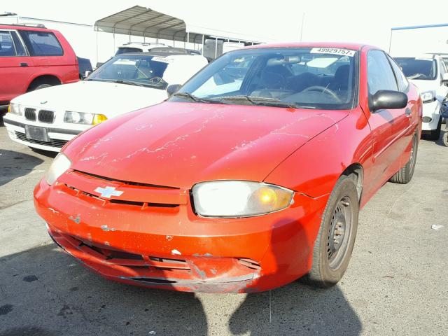 1G1JF12F737139461 - 2003 CHEVROLET CAVALIER L RED photo 2