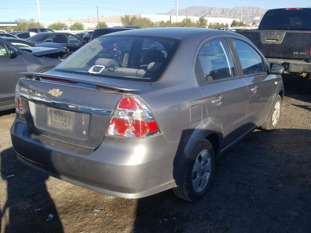KL1TD56627B041567 - 2007 CHEVROLET AVEO BASE Сұр фото 4