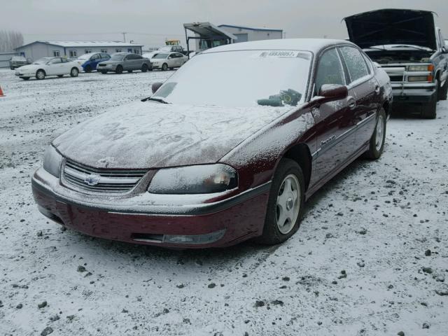 2G1WH55KX29142643 - 2002 CHEVROLET IMPALA LS BURGUNDY photo 2