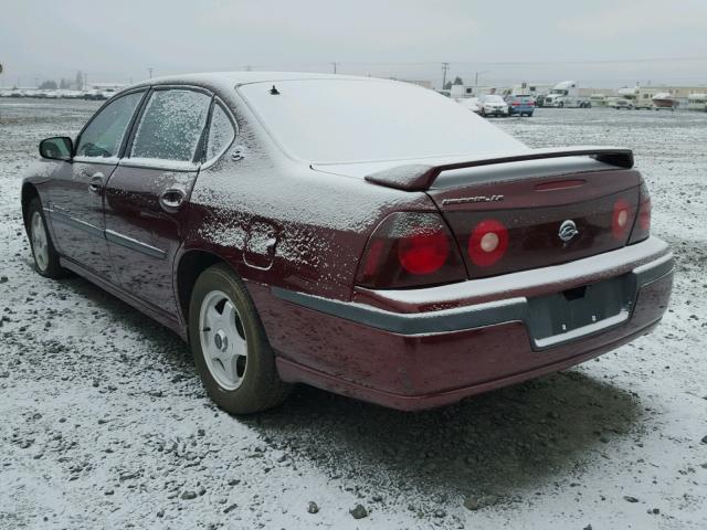 2G1WH55KX29142643 - 2002 CHEVROLET IMPALA LS BURGUNDY photo 3