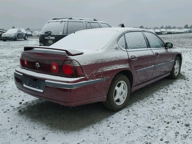 2G1WH55KX29142643 - 2002 CHEVROLET IMPALA LS BURGUNDY photo 4