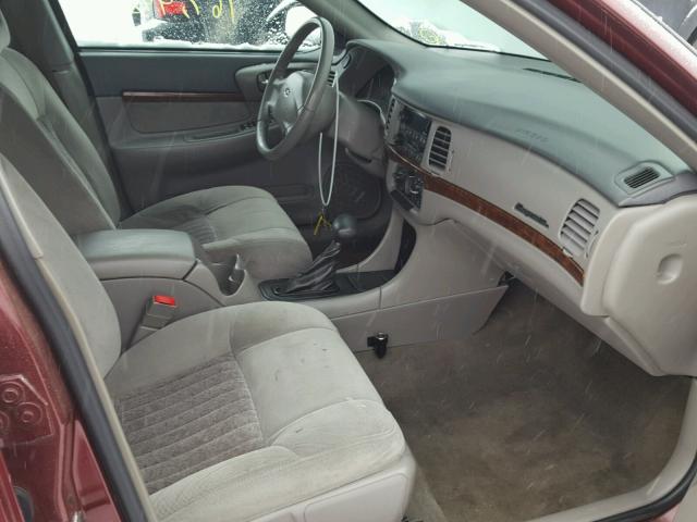 2G1WH55KX29142643 - 2002 CHEVROLET IMPALA LS BURGUNDY photo 5