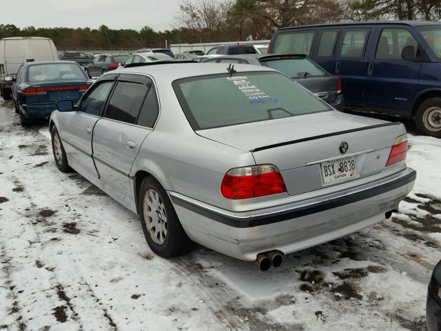 WBAGH83461DP21774 - 2001 BMW 740 IL SILVER photo 3
