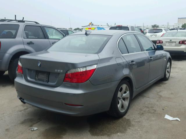 WBANU53568C110699 - 2008 BMW 528 I GRAY photo 4