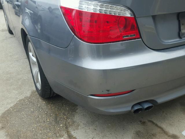 WBANU53568C110699 - 2008 BMW 528 I GRAY photo 9