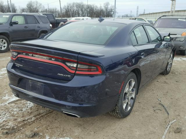 2C3CDXJG8FH897857 - 2015 DODGE CHARGER SX BLUE photo 4