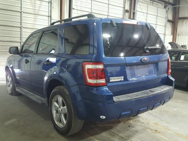 1FMCU03188KB61729 - 2008 FORD EXPLORER BLUE photo 3