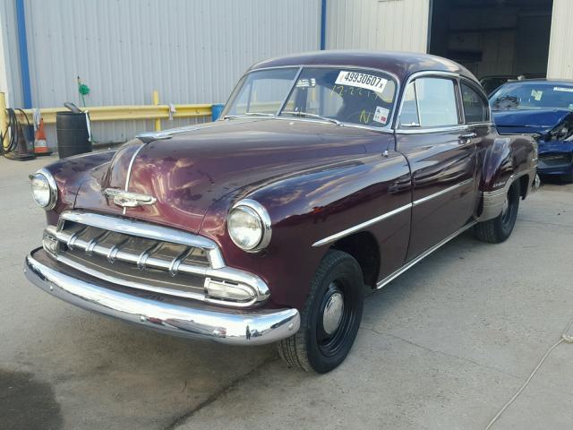 8KKH27370 - 1952 CHEVROLET FLEETLINE BURGUNDY photo 2