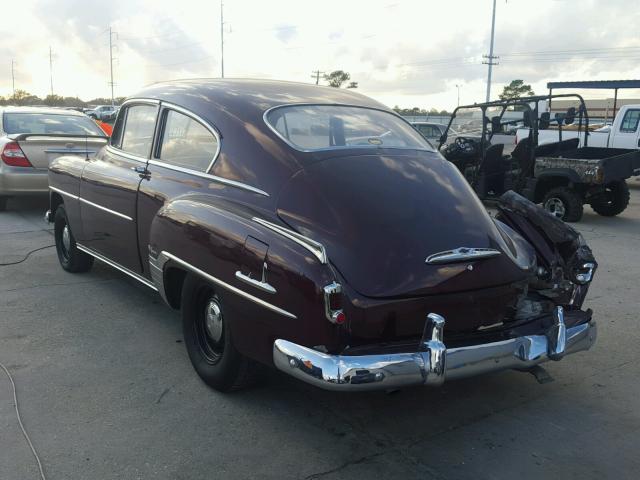 8KKH27370 - 1952 CHEVROLET FLEETLINE BURGUNDY photo 3