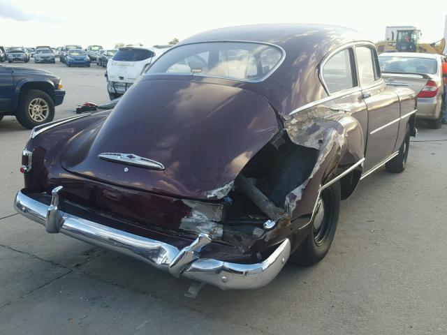 8KKH27370 - 1952 CHEVROLET FLEETLINE BURGUNDY photo 4