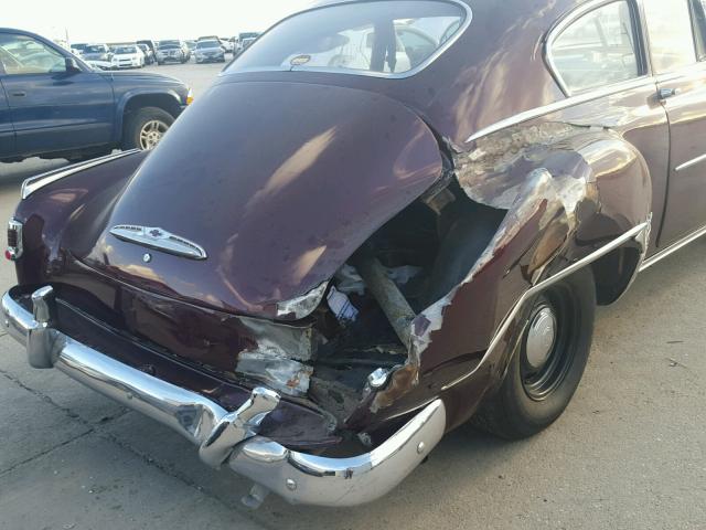 8KKH27370 - 1952 CHEVROLET FLEETLINE BURGUNDY photo 9