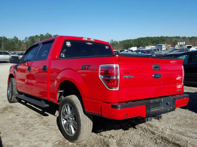 1FTFW1EF1EFB25329 - 2014 FORD F150 SUPER RED photo 3