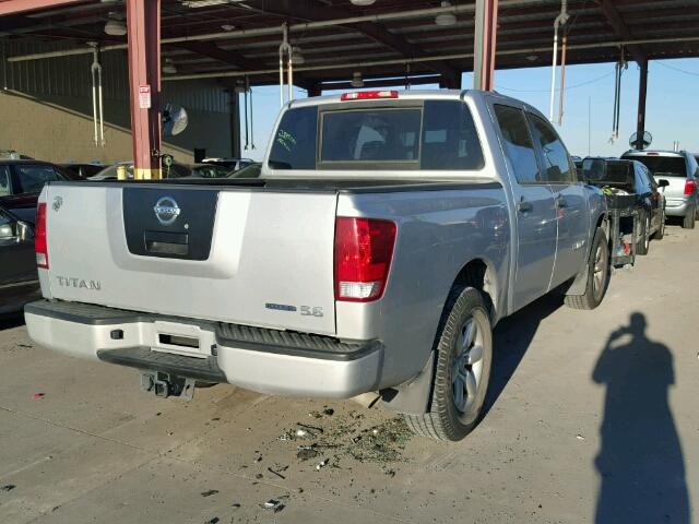 1N6BA0EK3AN317532 - 2010 NISSAN TITAN XE SILVER photo 4