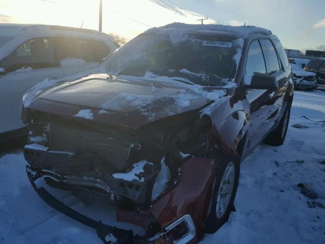 1GKKRPKD9FJ332274 - 2015 GMC ACADIA SLE RED photo 2