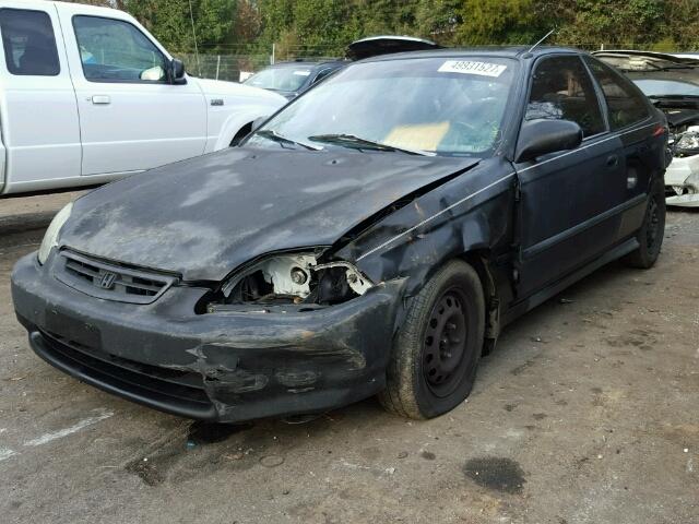 1HGEJ6222VL092059 - 1997 HONDA CIVIC DX BLACK photo 2