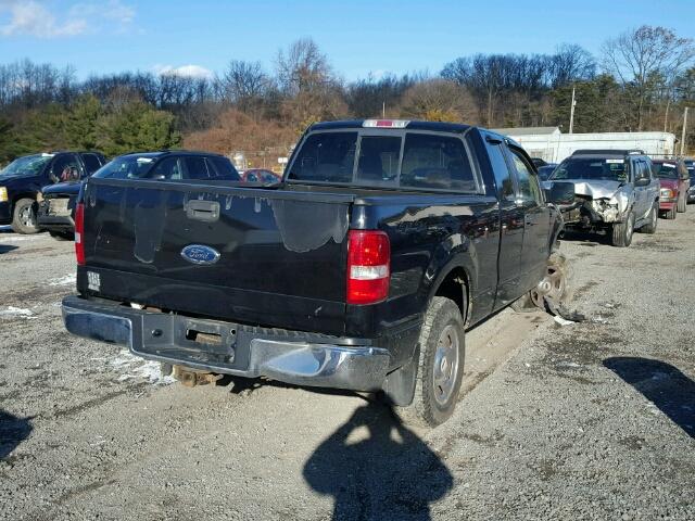 1FTPX14555NA32619 - 2005 FORD F150 BLACK photo 4