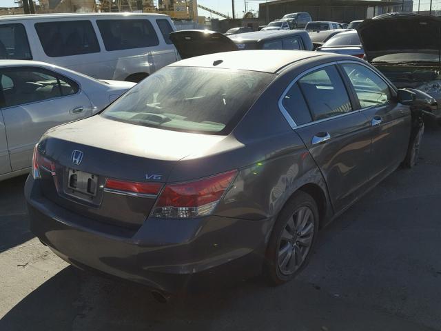1HGCP3F86BA022882 - 2011 HONDA ACCORD EXL Szary zdjęcie 4