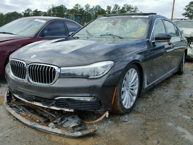 WBA7E2C51HG740305 - 2017 BMW 740 I CHARCOAL photo 2