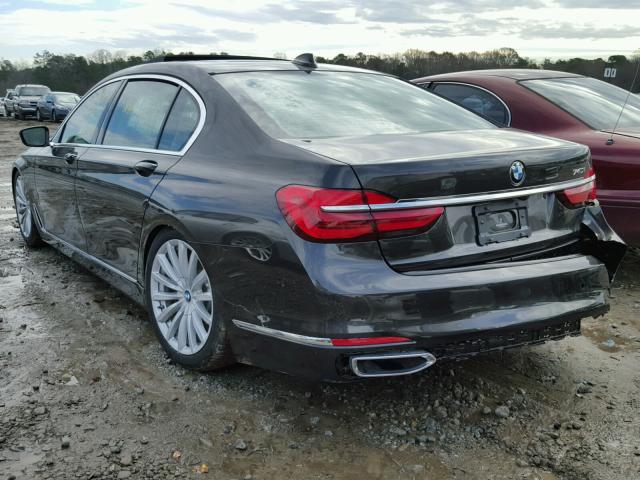 WBA7E2C51HG740305 - 2017 BMW 740 I CHARCOAL photo 3