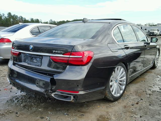 WBA7E2C51HG740305 - 2017 BMW 740 I CHARCOAL photo 4