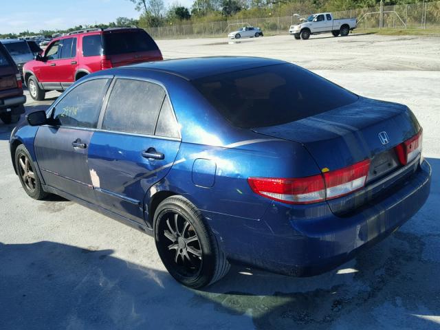 1HGCM56794A161600 - 2004 HONDA ACCORD EX BLUE photo 3