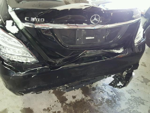 55SWF4KB5FU070021 - 2015 MERCEDES-BENZ C 300 4MAT BLACK photo 9