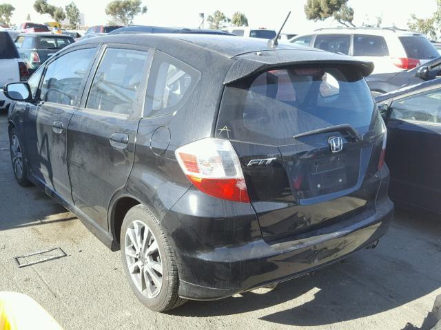 JHMGE8G59CC023990 - 2012 HONDA FIT SPORT BLACK photo 3