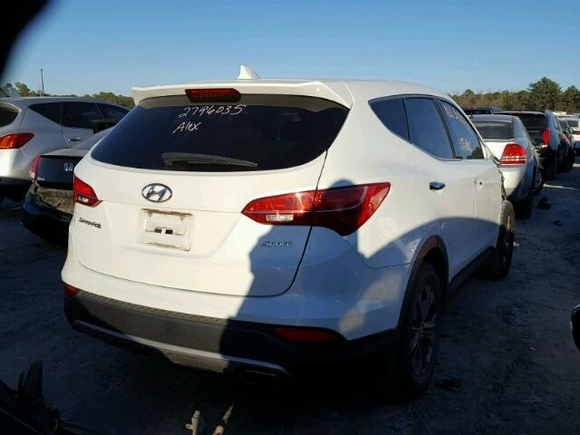 5XYZT3LB7DG014989 - 2013 HYUNDAI SANTA FE S WHITE photo 4