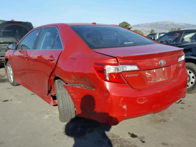 4T1BF1FK6CU567974 - 2012 TOYOTA CAMRY BASE RED photo 3