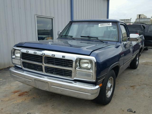 1B7HE16Y2PS256792 - 1993 DODGE D-SERIES D BLUE photo 2