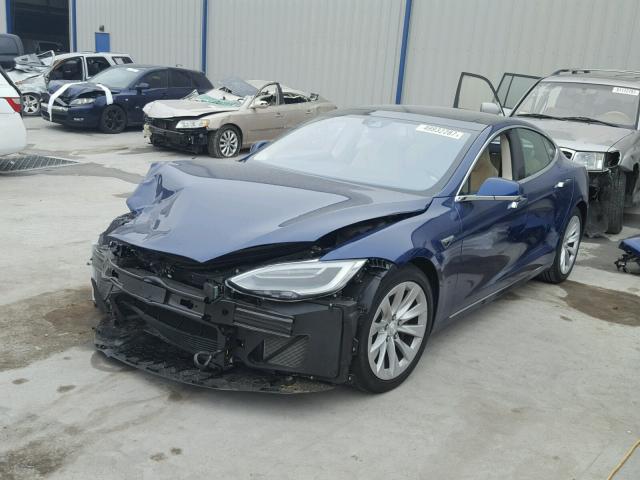 5YJSA1E2XGF140896 - 2016 TESLA MODEL S BLUE photo 2