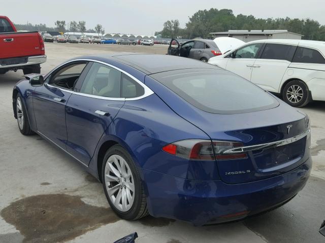 5YJSA1E2XGF140896 - 2016 TESLA MODEL S BLUE photo 3