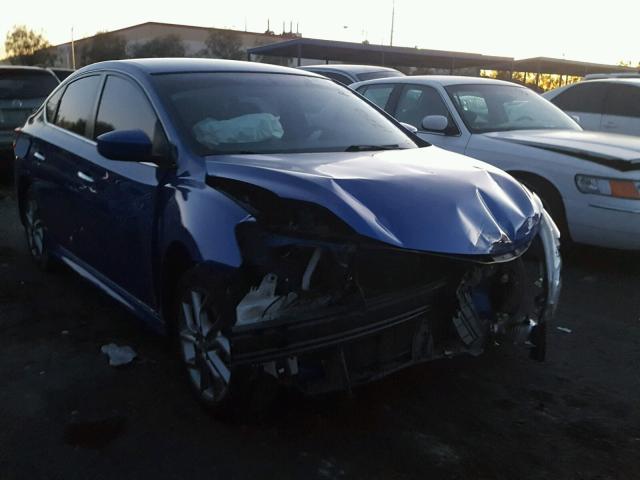 3N1AB7APXEY258450 - 2014 NISSAN SENTRA S BLUE photo 1