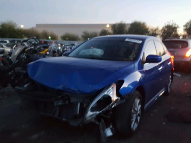 3N1AB7APXEY258450 - 2014 NISSAN SENTRA S BLUE photo 2