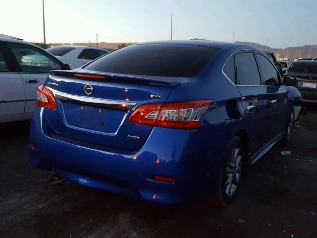 3N1AB7APXEY258450 - 2014 NISSAN SENTRA S BLUE photo 4